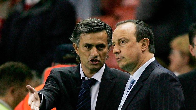 Jose Mourinho's rivalry with Rafa Benitez dates back to 2005 - though it has somewhat mellowed in recent years