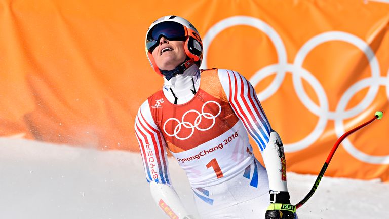 Vonn struggled at the end of her super-G run to finish sixth