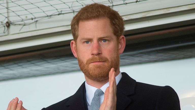 Prince Harry was an interested spectator at the Stoop