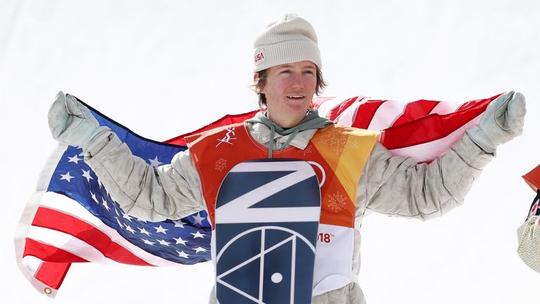 Gold medallist Red Gerard of the United States