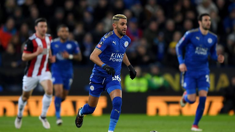 Mahrez started for Leicester in their FA Cup win over Sheffield United