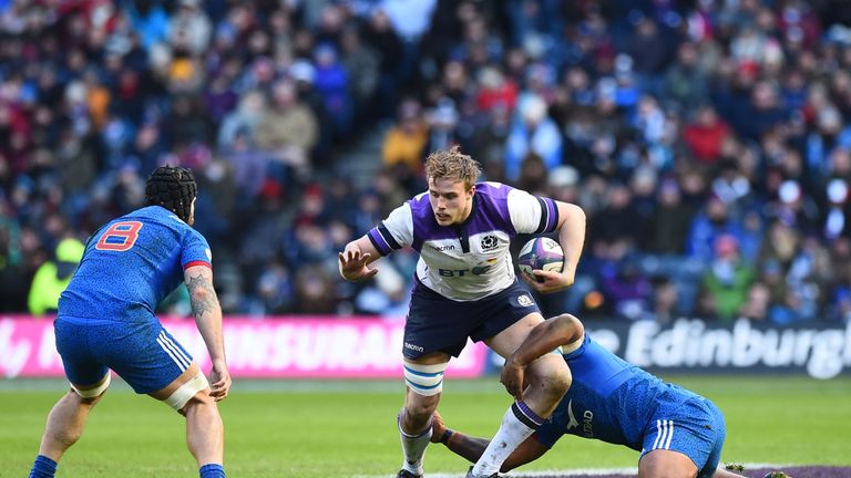 Scotland made 410 metres with the ball in hand to France's 315