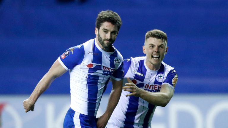Grigg scored in the 79th minute for the League One side
