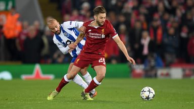 Adam Lallana played the 90 minutes in Liverpool's draw with Porto