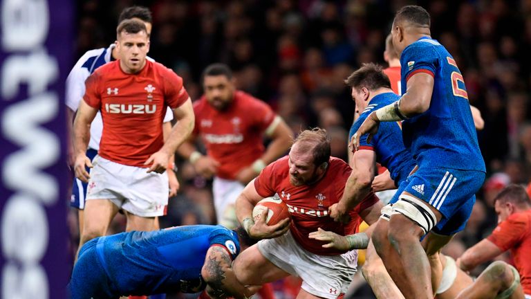 Alun Wyn Jones in action for Wales