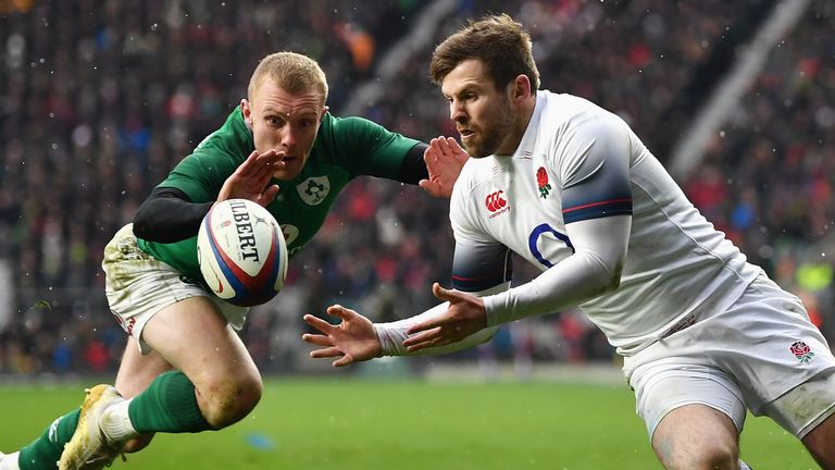 Elliot Daly got over for England in the first half after a sustained period of pressure 