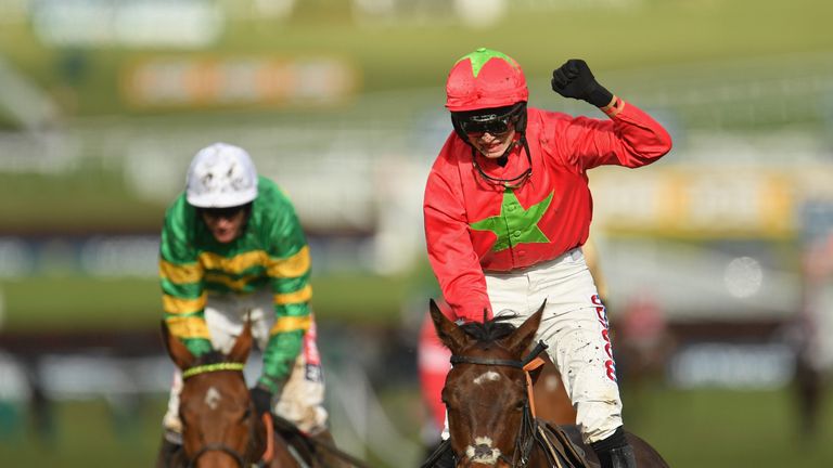 Kilbricken Storm in action at Newbury on Saturday