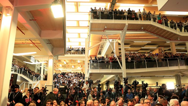 It was a full house for Tuesday's presser