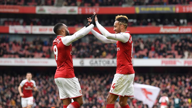 Image result for lacazette and aubameyang