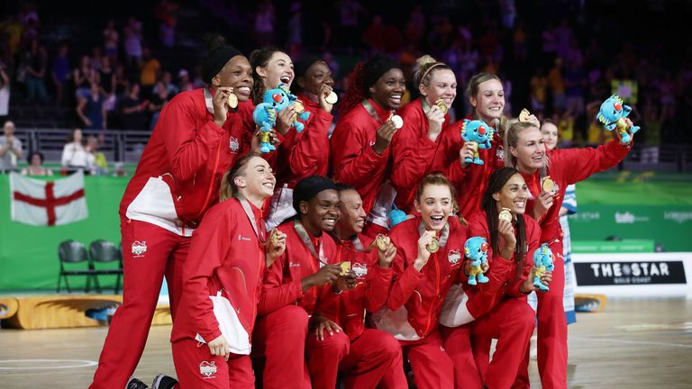 England's gold-medal-winning squad featured five players plying their trade in Suncorp Super Netball in Australia