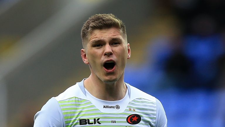 Owen Farrell set up Duncan Taylor for a try