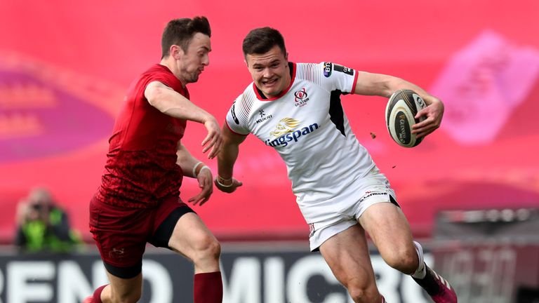 Jacob Stockdale set up Stuart McCloskey for a try in a blistering first-half performance by the visitors