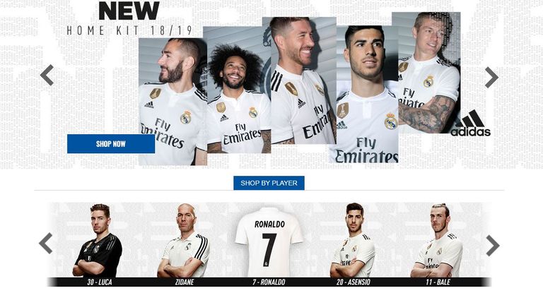 Cristiano Ronaldo is the only first-teamer not pictured in new Real shirt (image: Real Madrid)