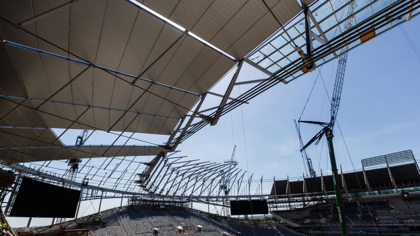 Tottenham install roof onto new stadium as 62,000-seater home edges