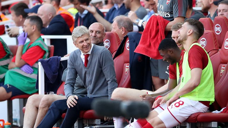 Wenger was in a relaxed mood on Sunday as he bid farewell to The Emirates