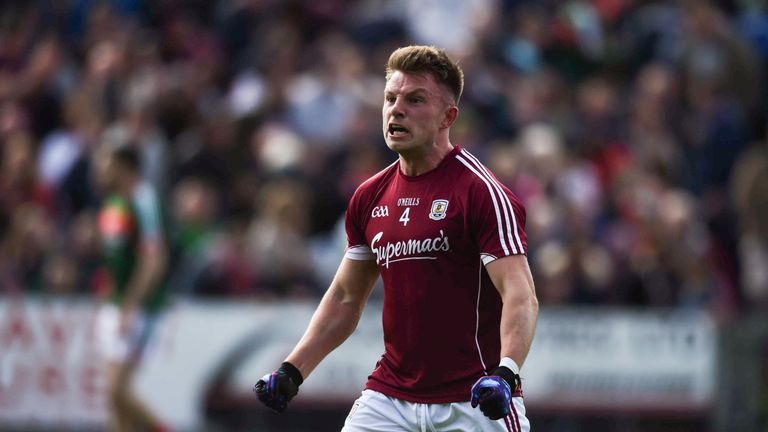 Eoghan Kerin of Galway celebrates the win over Mayo. The Tribesmen will be now looking to push on