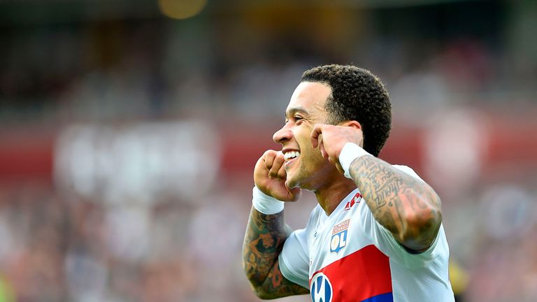 Memphis Depay scored a hat-trick for Lyon as they secured Champions League football on Saturday