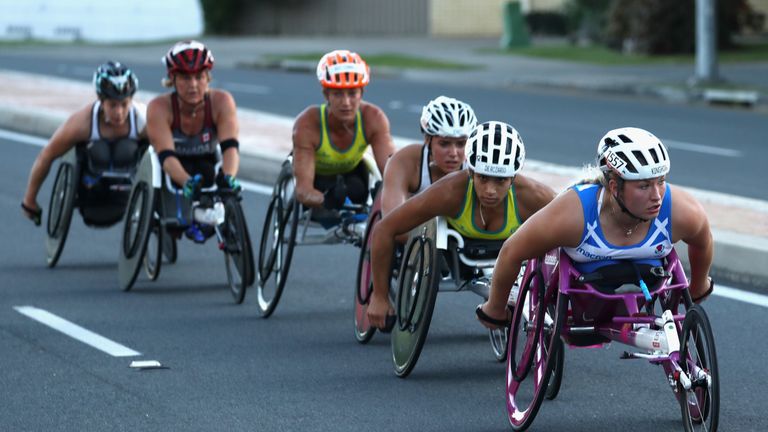 The Australian racers were a tough match for Samantha (right)
