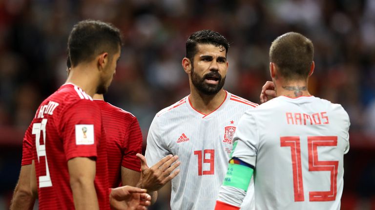 Diego Costa scored the only goal as Spain beat Iran