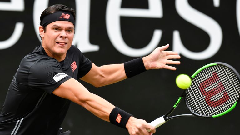 Milos Raonic missed the French Open with a right knee injury