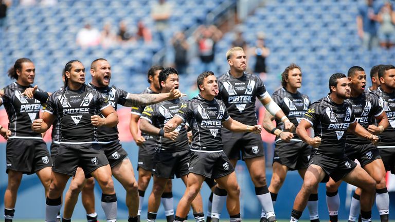 New Zealand perform the haka ahead of kick-off