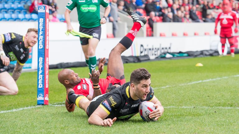 Toby King crossed the line for Warrington in their win over Salford