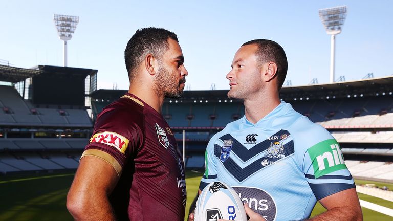Greg Inglis (left) and Boyd Cordne (right) led the sides as respective captains 