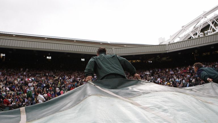 Poor weather forced a couple of breaks in play