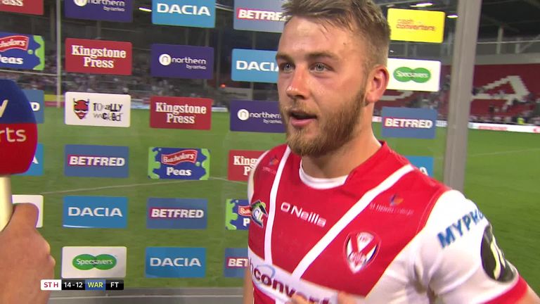 Danny Richardson spoke to Sky Sports after his kick sealed a dramatic win for Saints over Warrington.