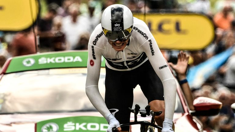 Chris Froome secured third on the podium after overtaking Primoz Roglic