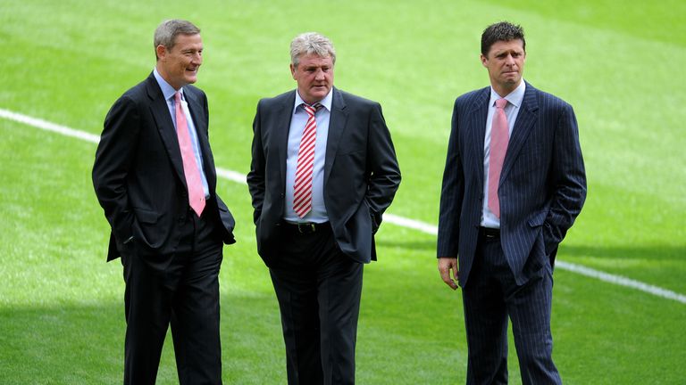 Ellis Short (left) took over Sunderland in May 2009 and appointed Steve Bruce as manager