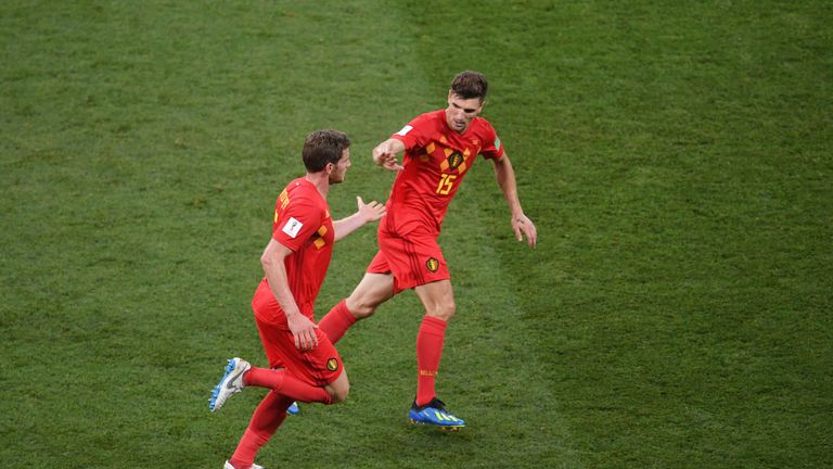 Jan Vertonghen headed Belgium back into the game against Japan