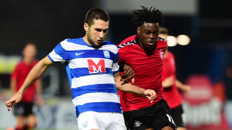 Rangers Ovie Ejaria and Alen Grgic in action