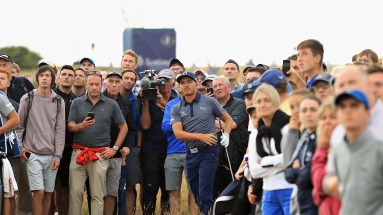 Rickie Fowler is three off the lead