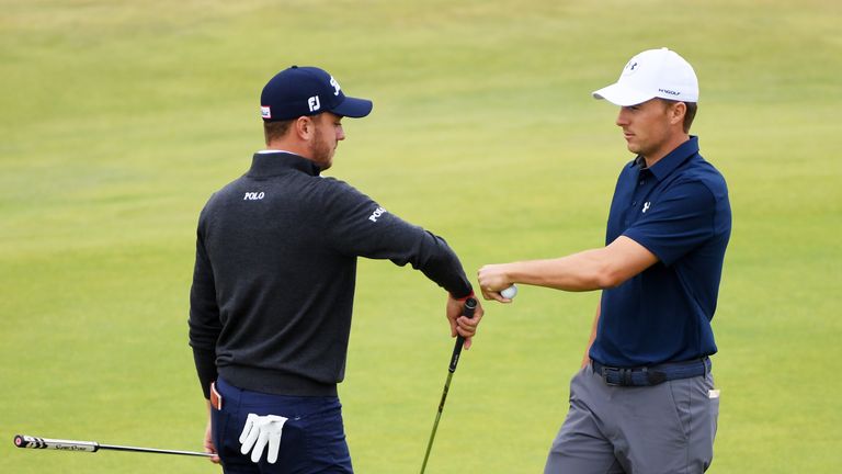 Justin Thomas has been practising with defending champion Jordan Spieth at Carnoustie