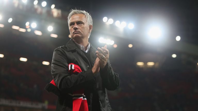 Mourinho applauded United supporters after their match with Tottenham