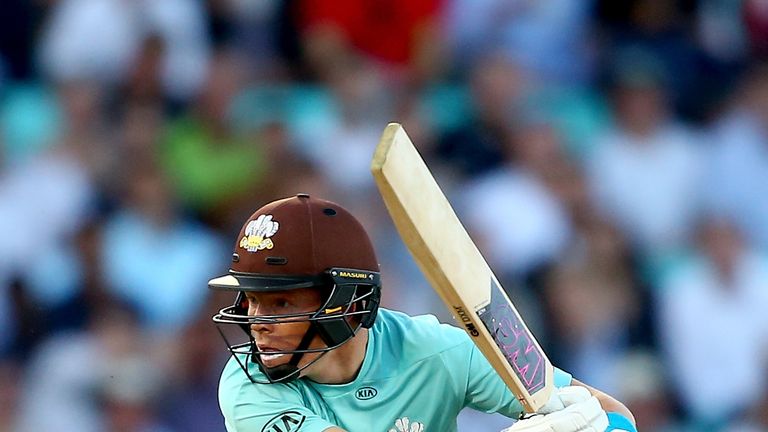 England batsman Ollie Pope plays with Tom Curran for Surrey