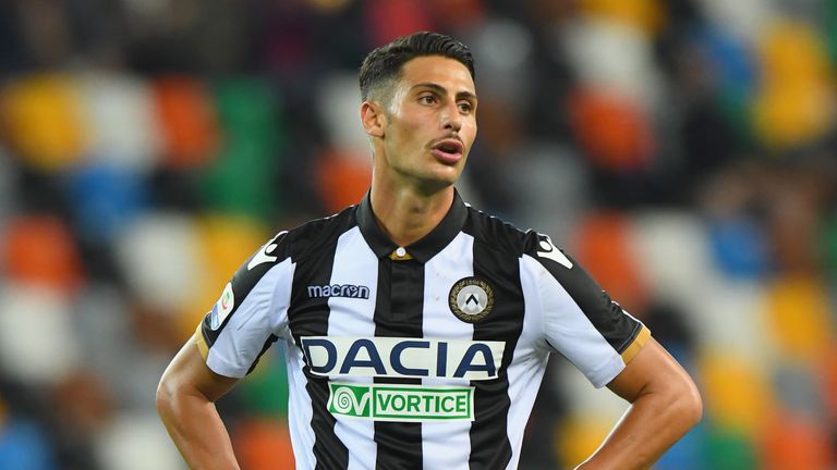 Udinese midfielder Rolando Mandragora
