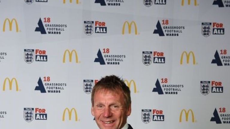 Pearce at the 2018 FA & McDonald’s Grassroots Football Awards