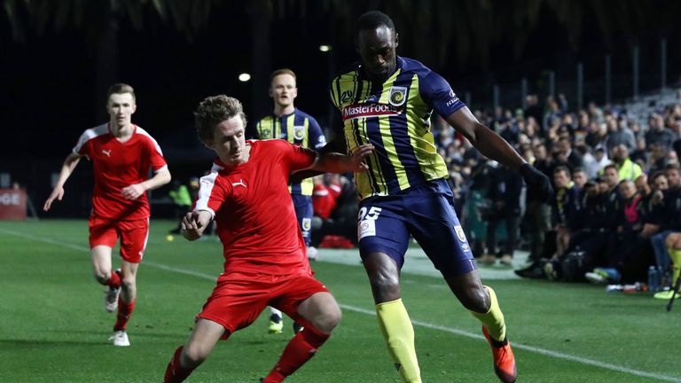 Bolt played 20 minutes in the friendly against Central Coast Football