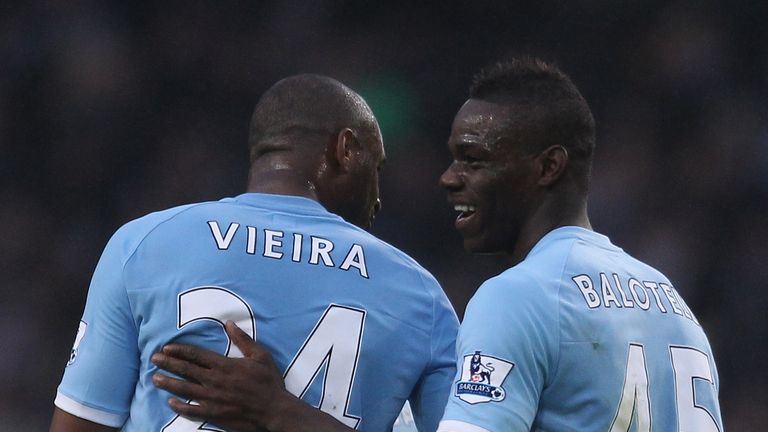 Vieira played with Balotelli at Manchester City