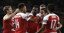 Aubameyang double in Arsenal win