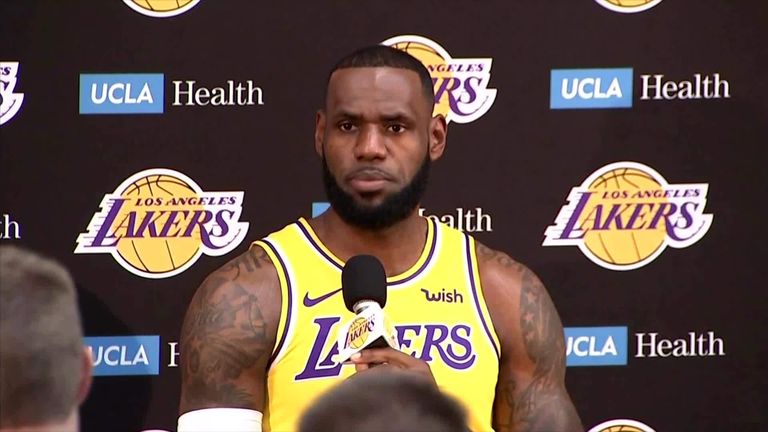 LeBron James says his new franchise the LA Lakers are way behind current NBA champions the Golden State Warriors