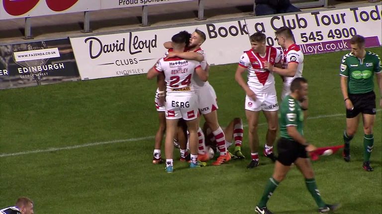 Highlights from the Super League Super 8s clash between St Helens and Hull FC