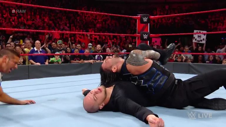 Baron Corbin found himself in a winning position against Roman Reigns - before the match turned to chaos