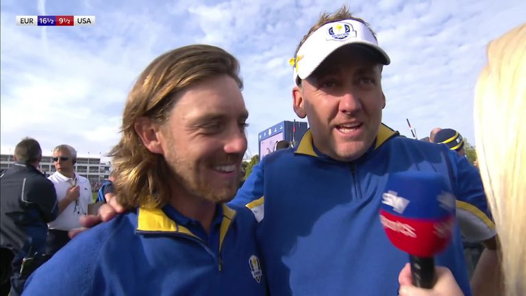 Ian Poulter and Tommy Fleetwood reflect on a day they will never forget as Europe regain the Ryder Cup