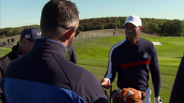 Tiger Woods played a prank on Andrew Coltart by presenting a special gift to commemorate their singles match in the 1999 Ryder Cup. 