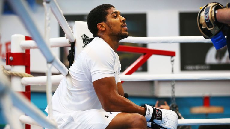 Anthony Joshua has been preparing for Saturday's world title fight with Alexander Povetkin, live on Sky Sports Box Office