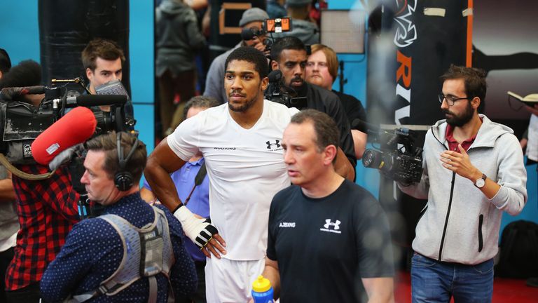 Joshua's media day at the English Institute of Sport in Sheffield