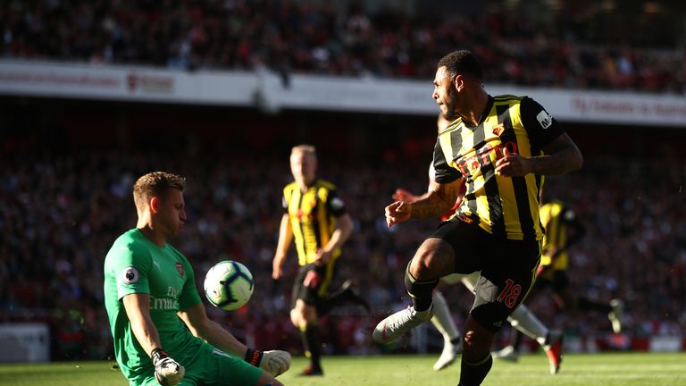 Bernd Leno made some good saves after coming off the bench against Watford